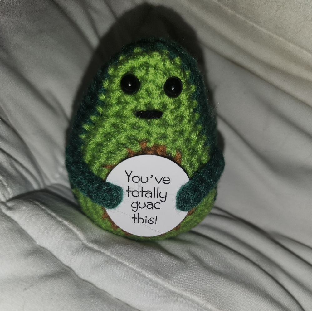 Handcrafted Green and Brown Quacamole Plush